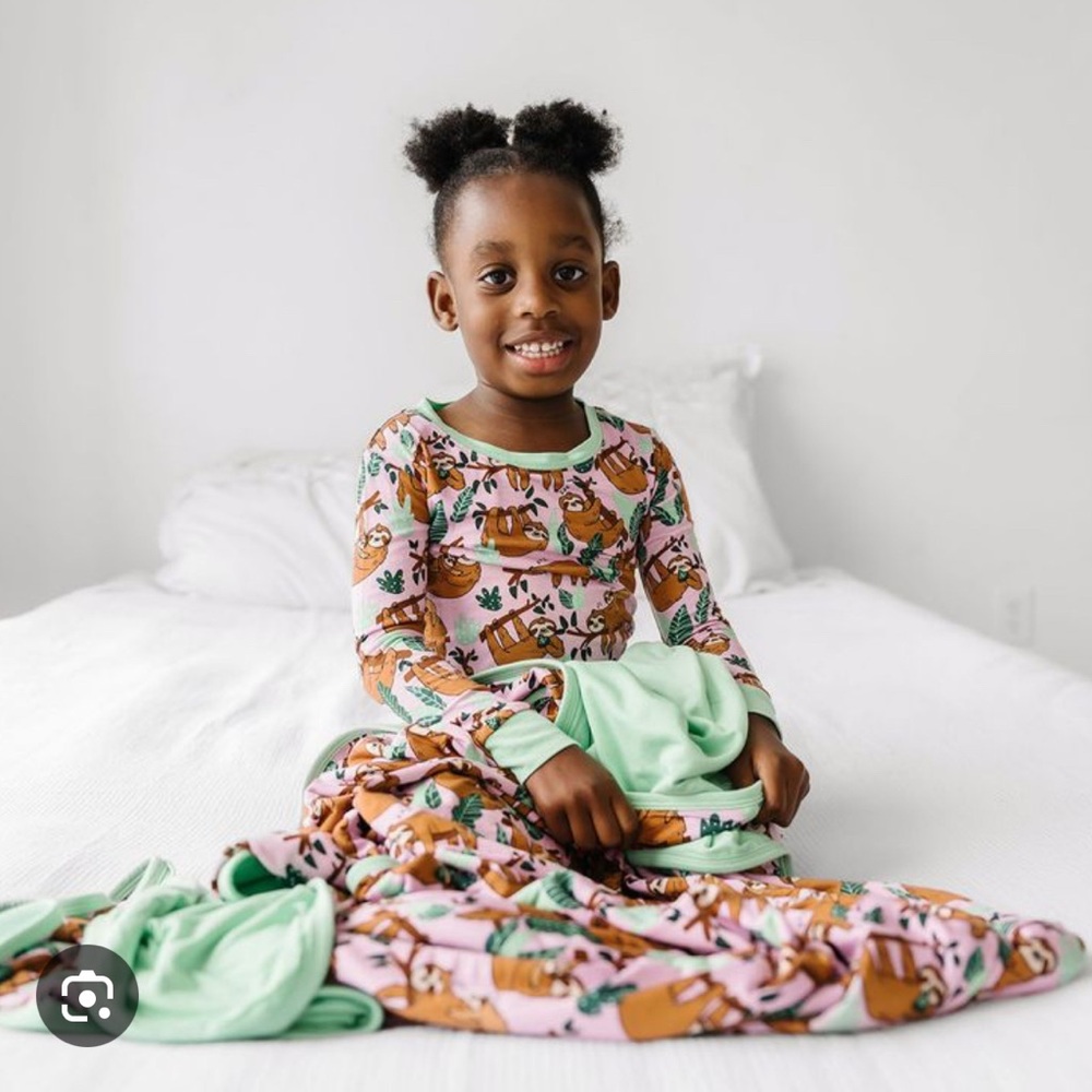 Little Sleepies sleepy sloth pink 2 piece pijamas